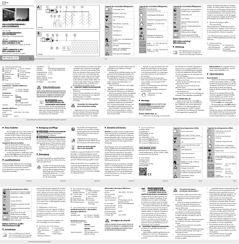 Page 1 de la notice Manuel utilisateur Livarno Lux IAN 366232