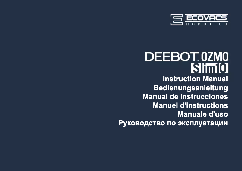Image de la première page du manuel de l'appareil Deebot Ozmo Slim 10