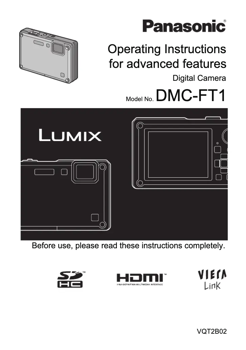 Imagen de la primera página del manual del dispositivo Lumix DMC-FT1