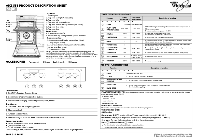 Imagen de la primera página del manual del dispositivo AKZ 551