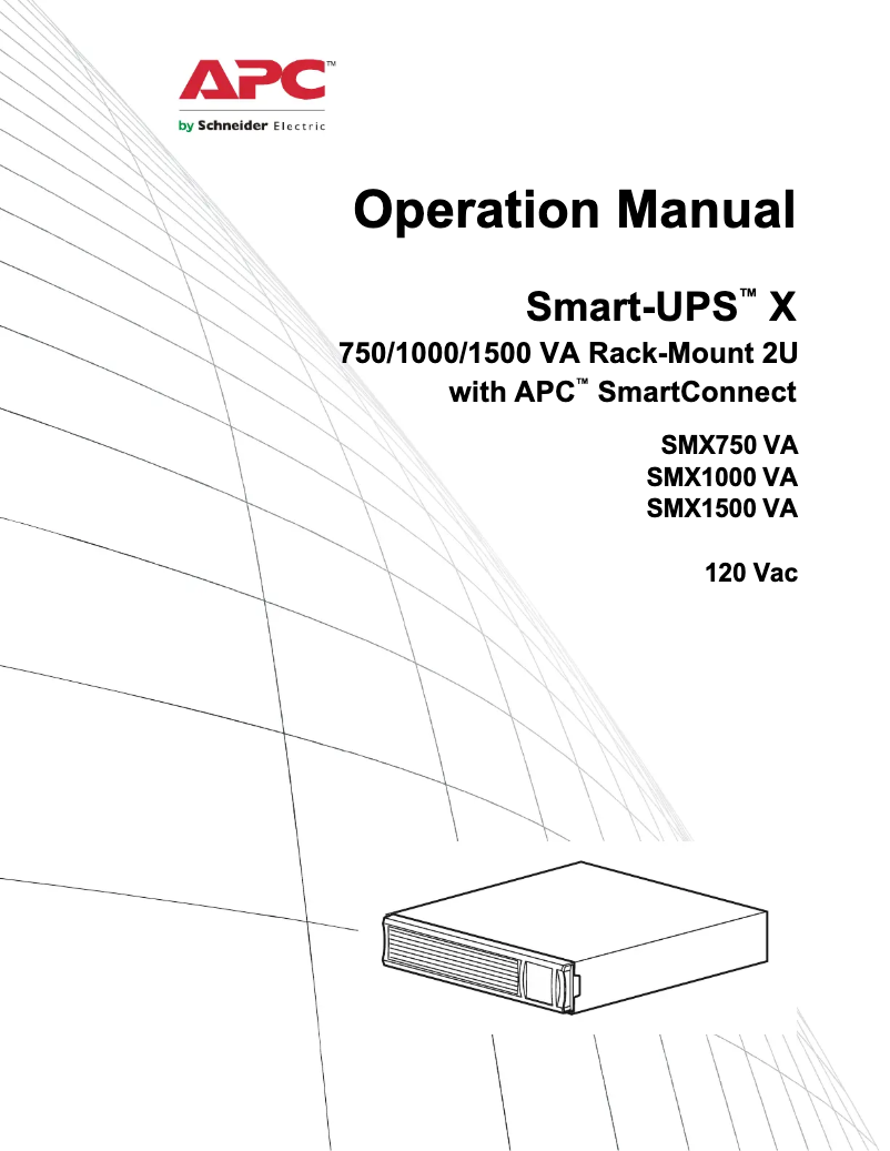 Page 1 de la notice Manuel utilisateur APC Smart-UPS X