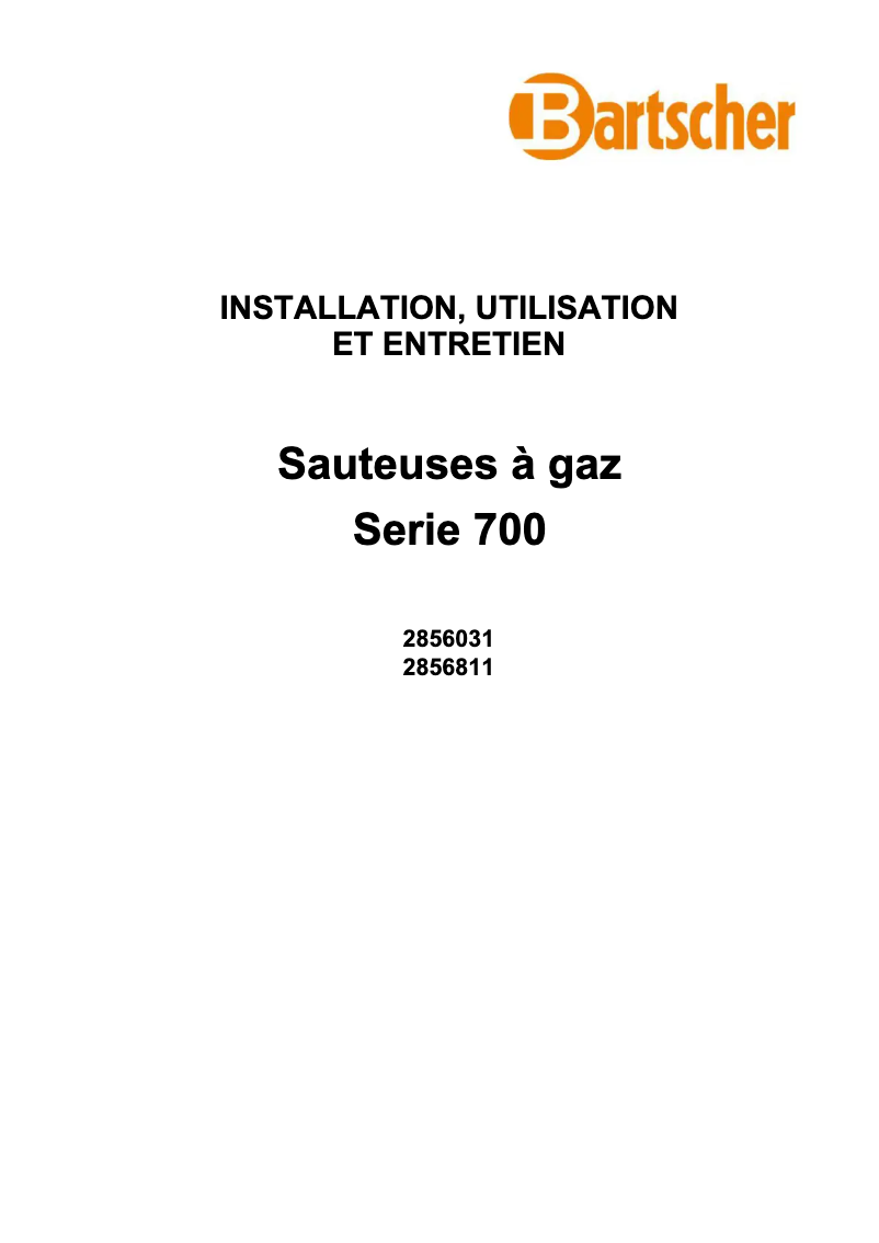 Page 1 de la notice Manuel utilisateur Bartscher 700 E51LEK