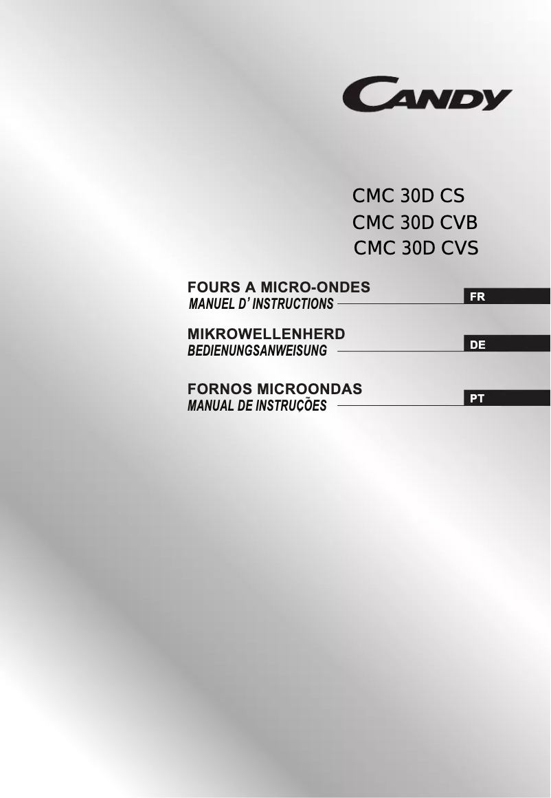 Image de la première page du manuel de l'appareil CMC 30 D CS