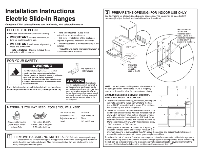 Page 1 de la notice Guide d'installation Haier QSS740RNSS