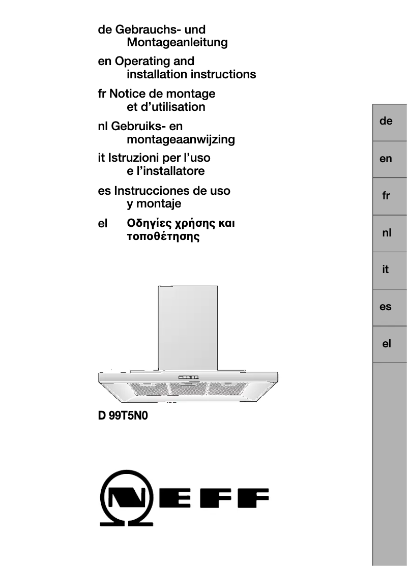 Image de la première page du manuel de l'appareil DKR 59 A D99T5