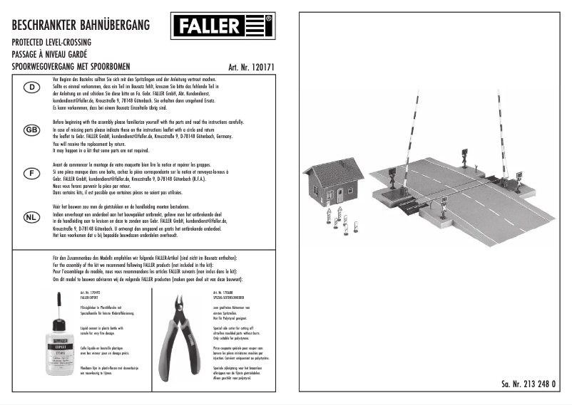 Page n°1 - Manuel utilisateur Faller 120171