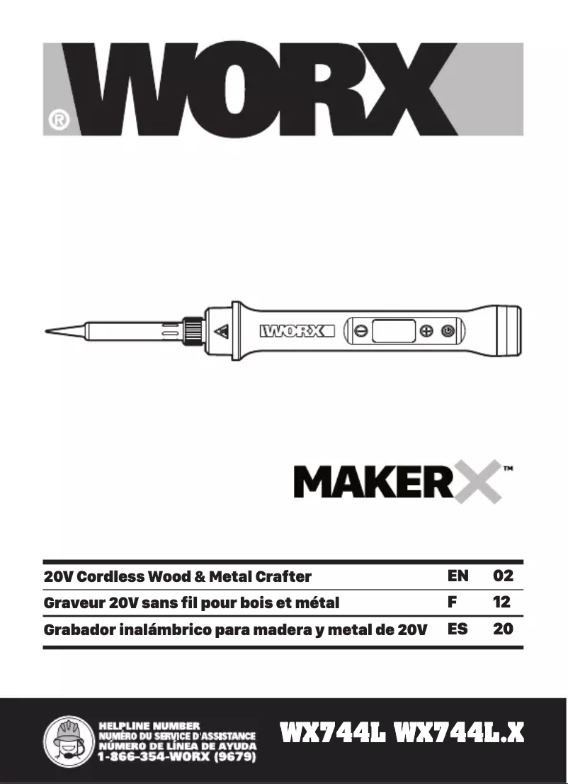 Page n°1 - Manuel utilisateur Worx WX744L.9
