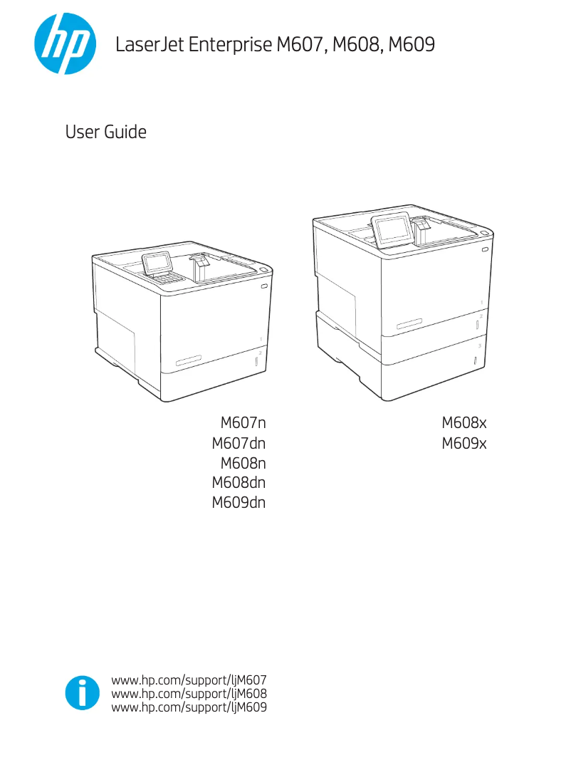 Image de la première page du manuel de l'appareil LaserJet Enterprise M609dn