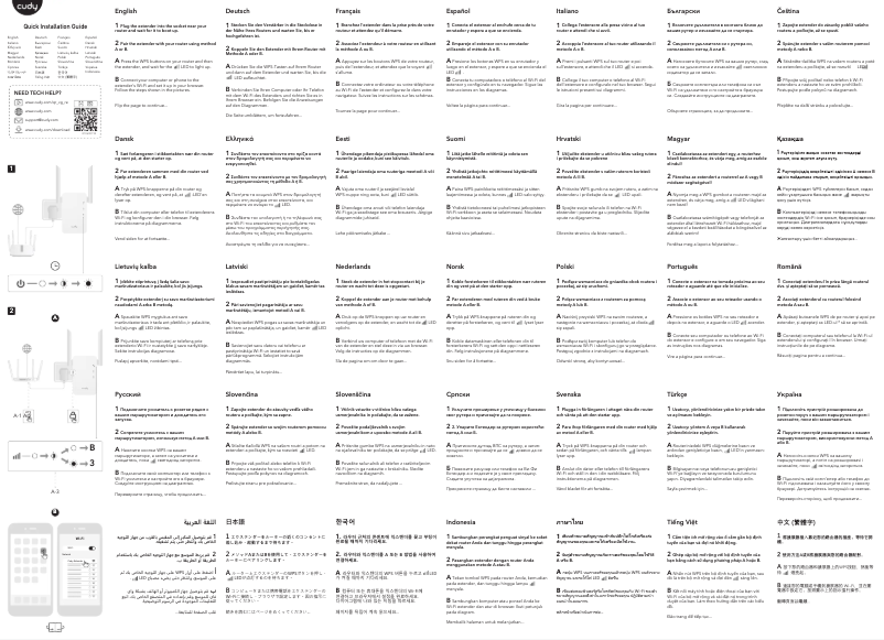 Página 1 del manual Guía de instalación Cudy RE1200