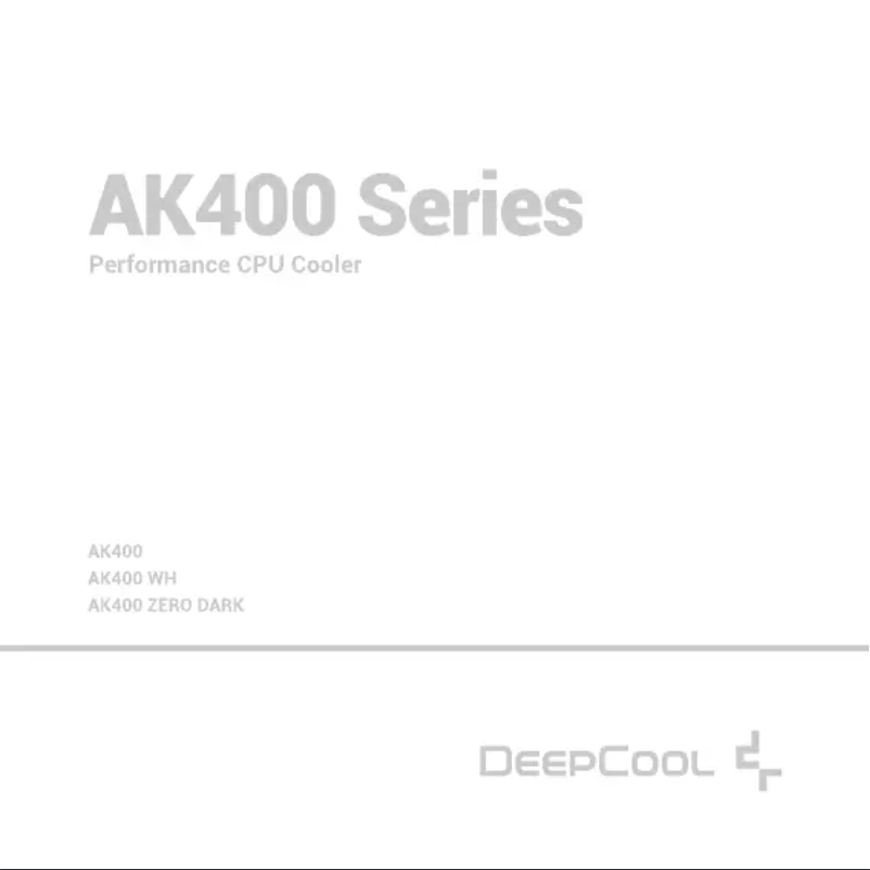 Página 1 del manual Manual de usuario DeepCool AK400