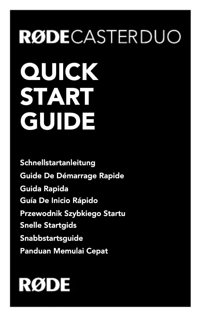 Página 1 del manual Manual de usuario Røde RØDECaster Duo