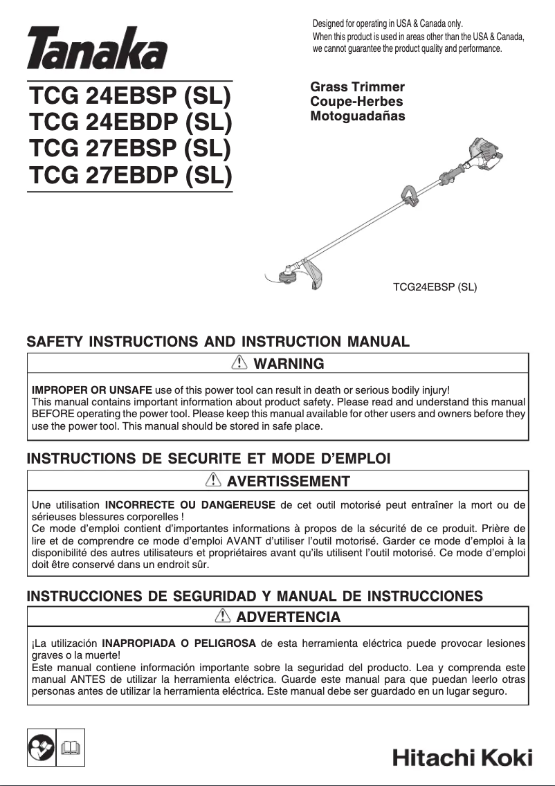 Page n°1 - Manuel utilisateur Tanaka TCG24EBSP