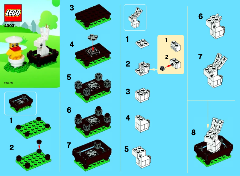 Page n°1 - Manuel utilisateur Lego Bunny & Chicken