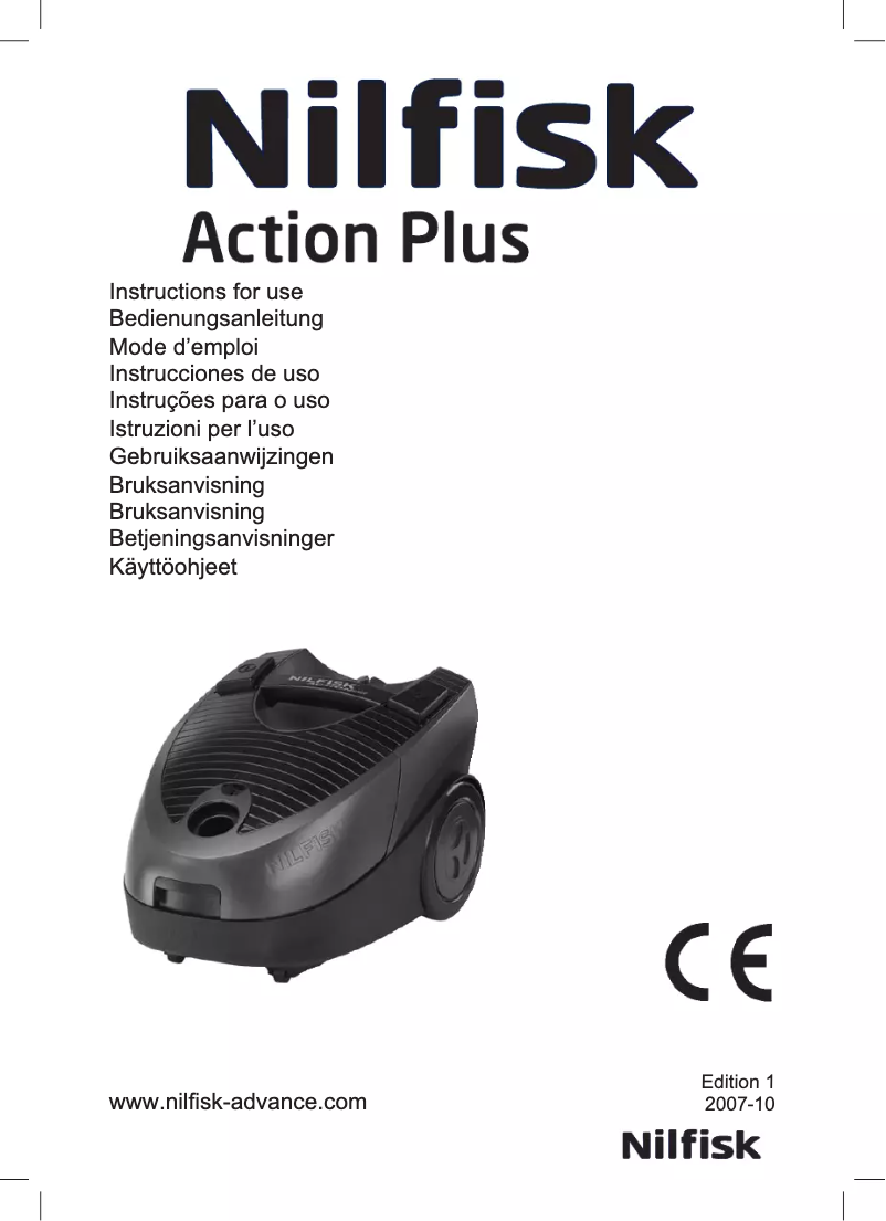 Page 1 de la notice Manuel utilisateur Nilfisk Action Plus