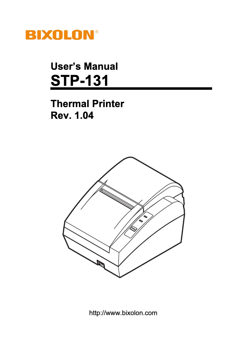 Image de la première page du manuel de l'appareil STP-131PG