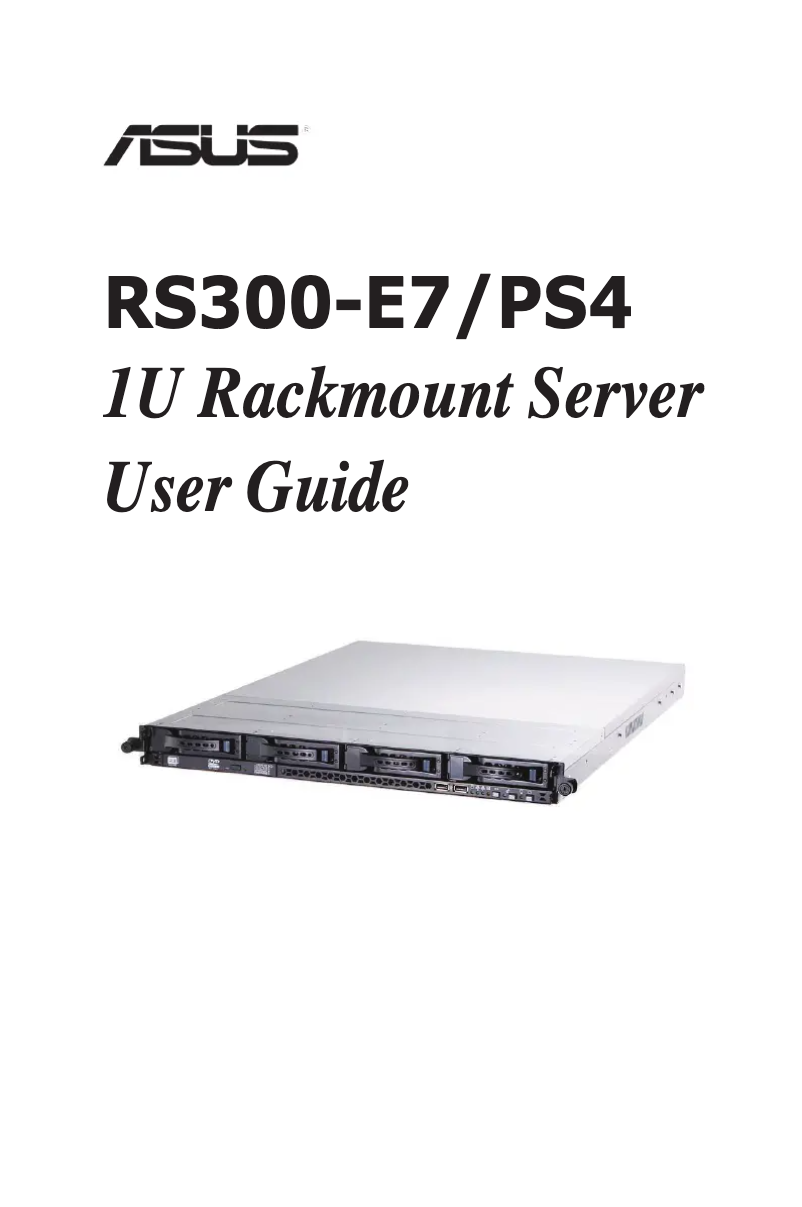 Image de la première page du manuel de l'appareil RS300-E7/PS4