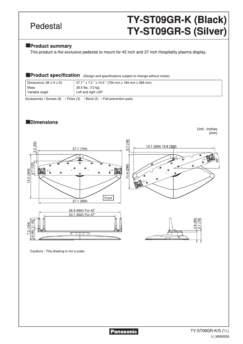 Imagen de la primera página del manual del dispositivo TY-ST09