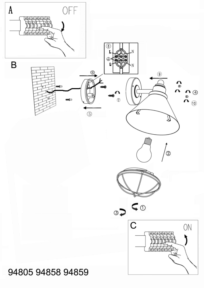 Page n°1 - Manuel utilisateur Eglo Vintage Barrosela