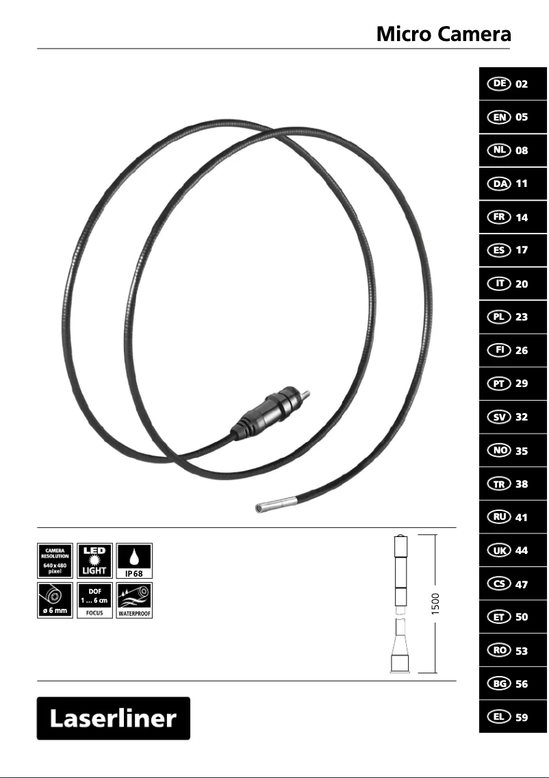 Image de la première page du manuel de l'appareil Micro Camera