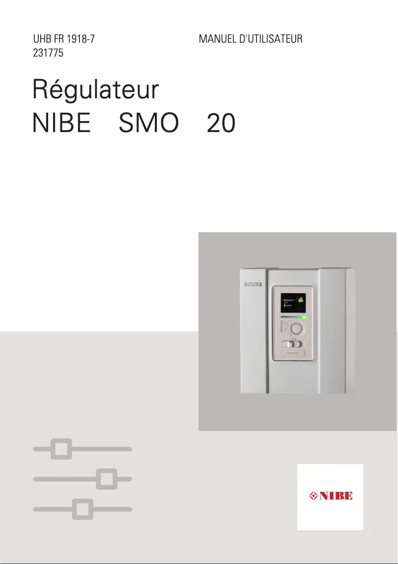 Page 1 de la notice Manuel utilisateur Nibe SMO 20