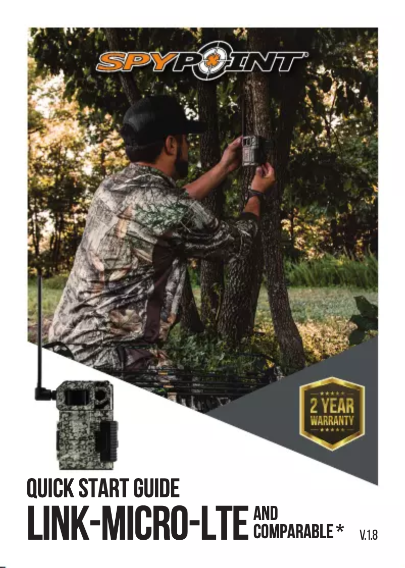 Page 1 de la notice Manuel utilisateur Spypoint Link-Micro-LTE