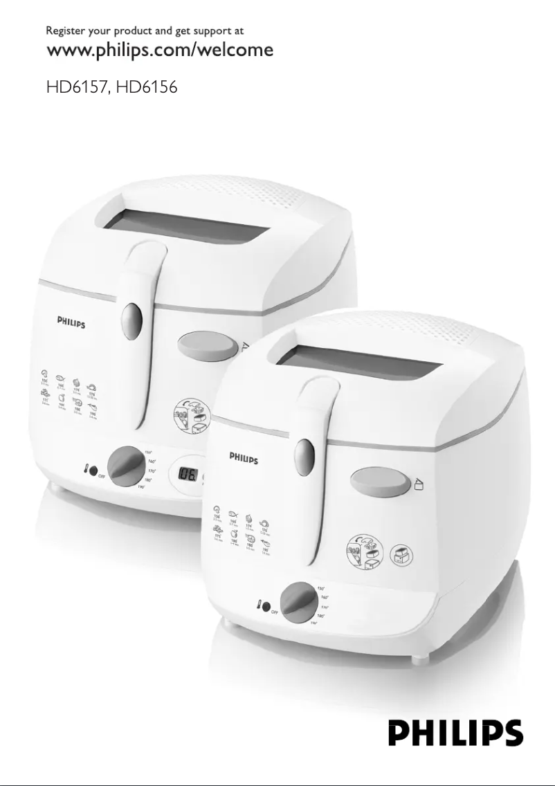 Image de la première page du manuel de l'appareil Airfryer HD6156