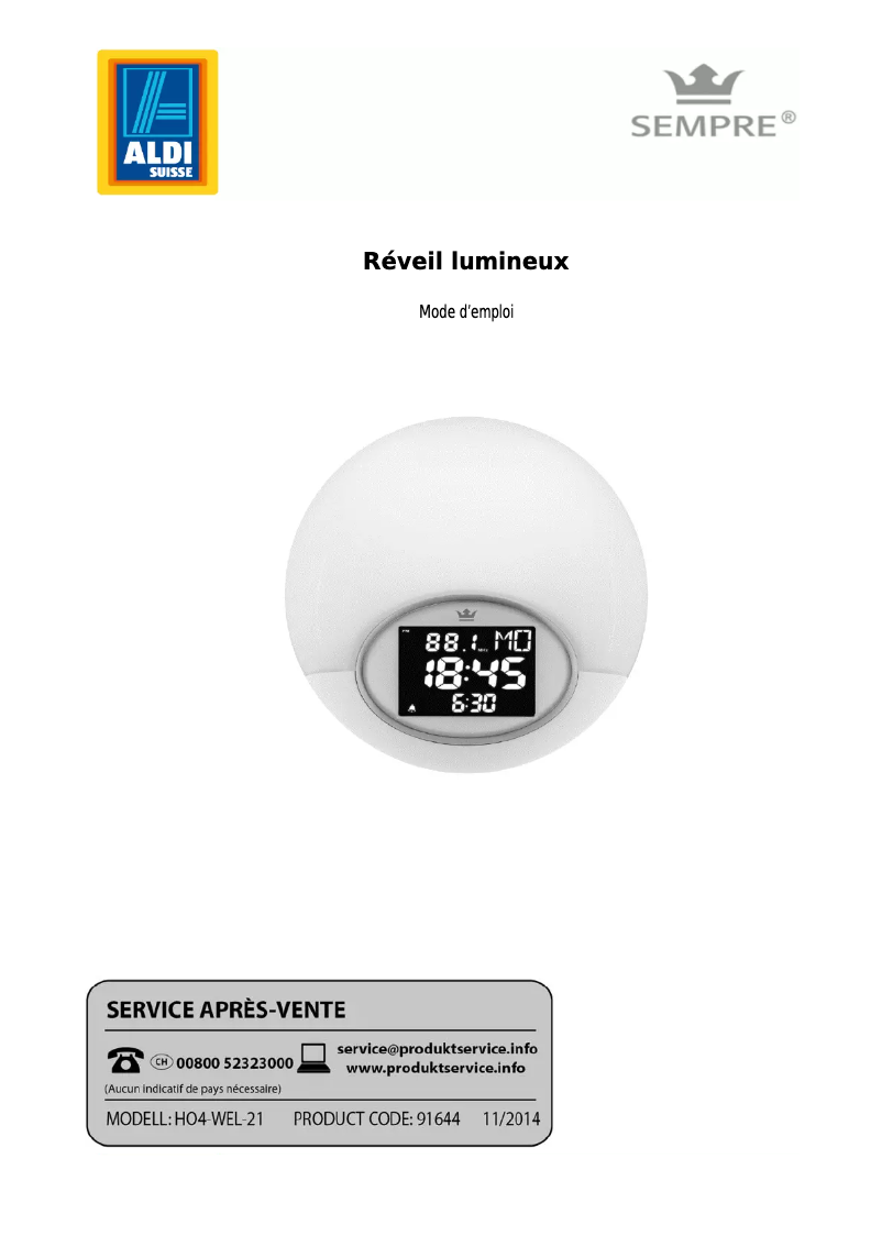 Page n°1 - Manuel utilisateur Sempre H04-WEL-21