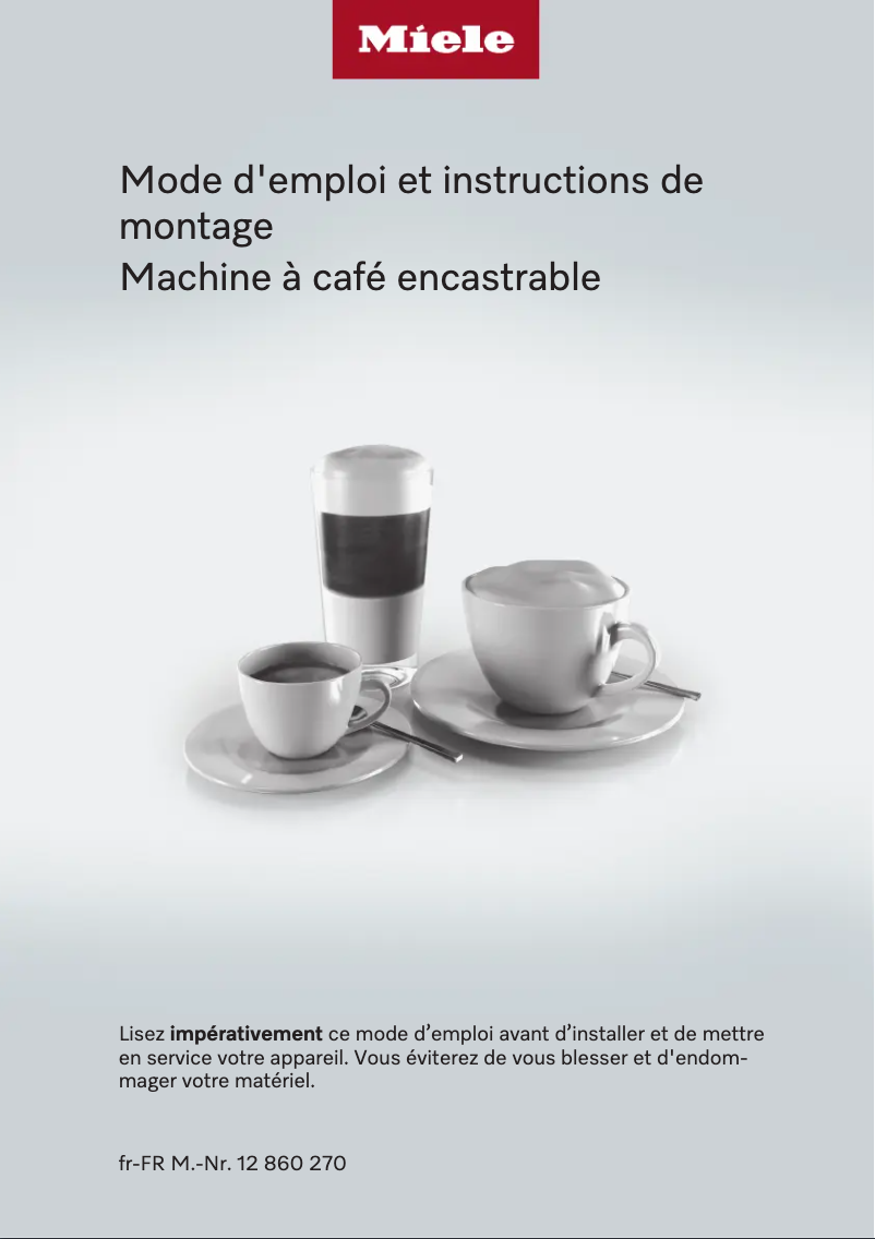 Página 1 del manual Ficha técnica Miele CVA 7445