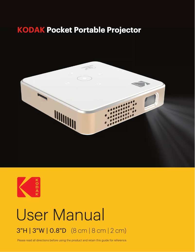 Page n°1 - Manuel utilisateur Kodak RODPJS75