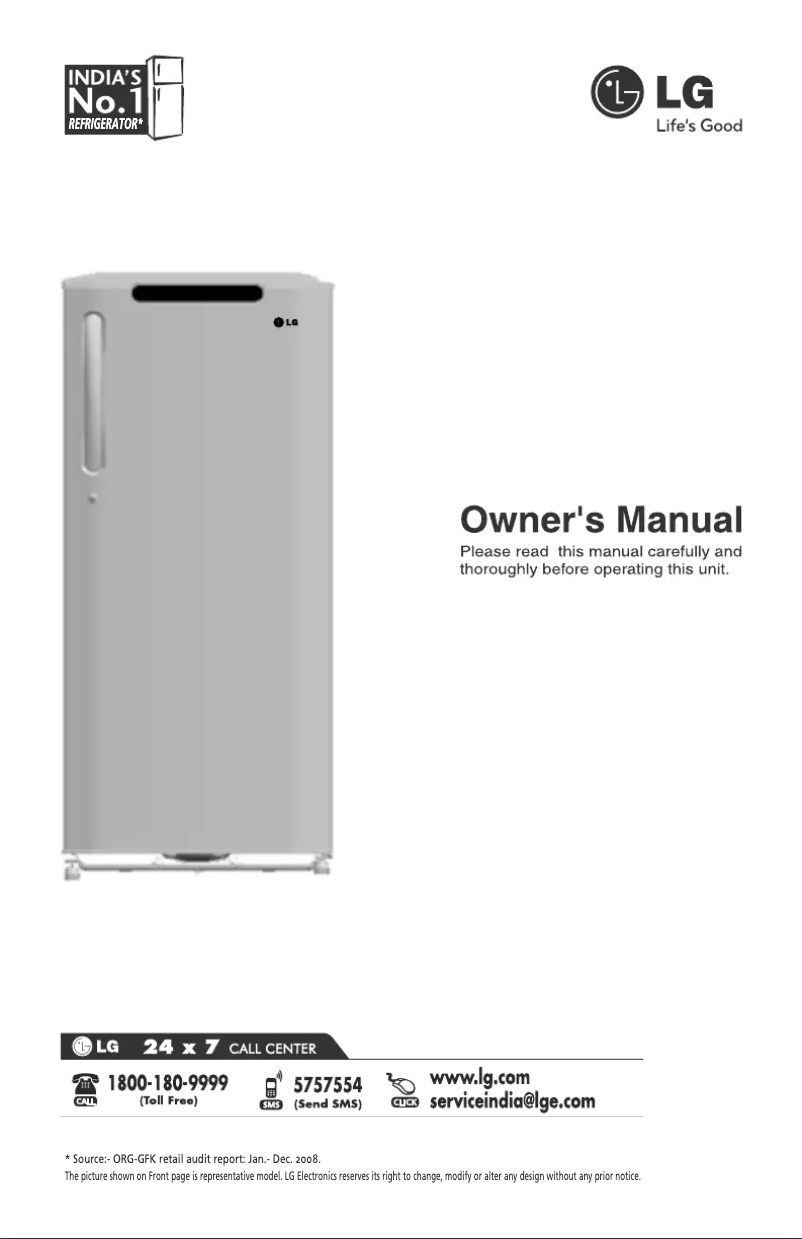 Page 1 de la notice Manuel utilisateur LG GL-245BM5