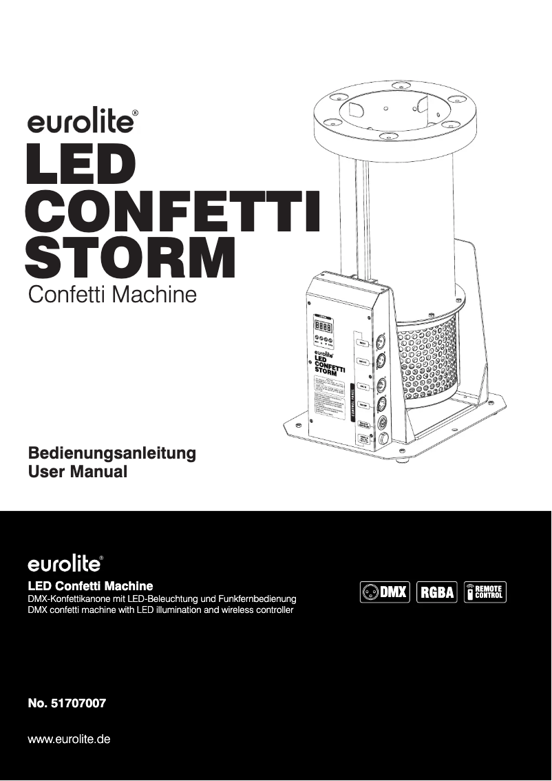 Page n°1 - Manuel utilisateur Eurolite LED Confetti Storm