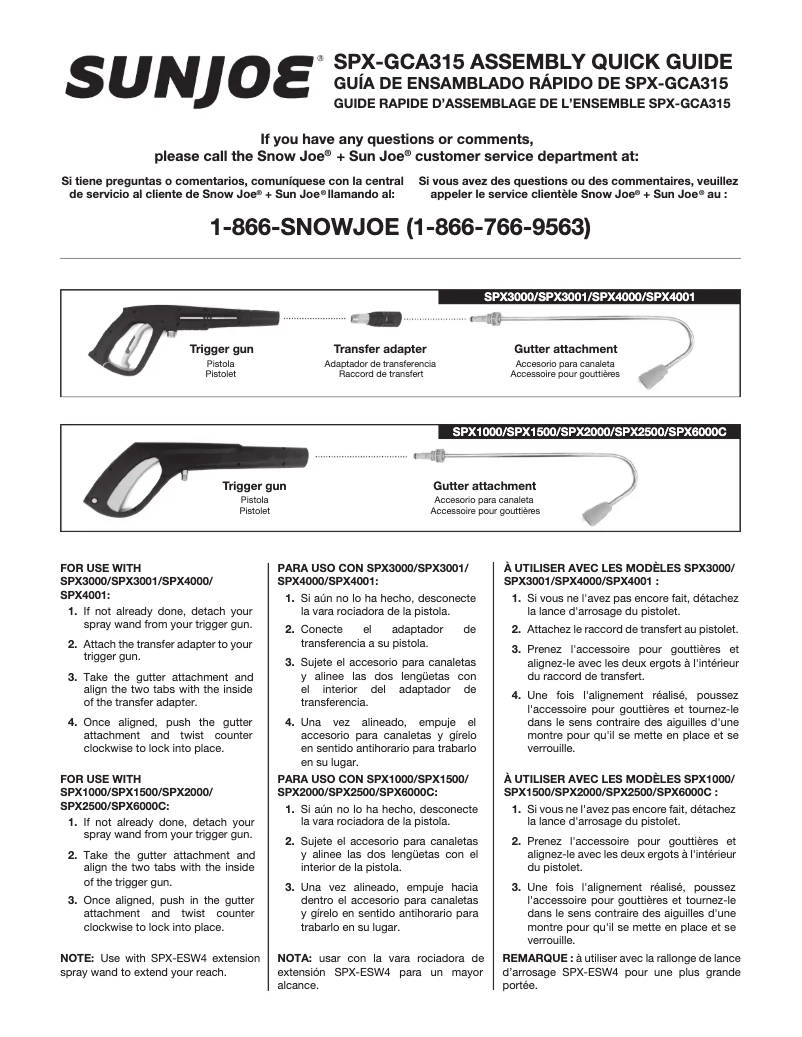 Image de la première page du manuel de l'appareil SPX-GCA315