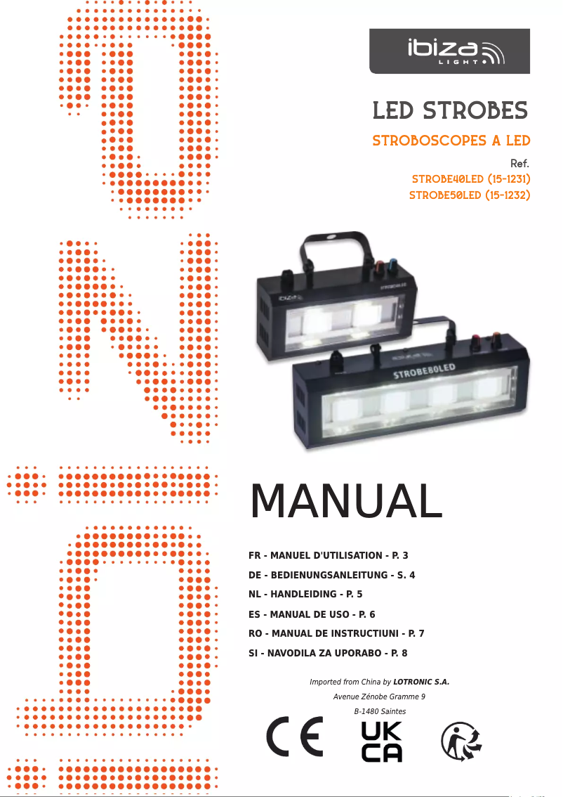 Page n°1 - Manuel utilisateur Ibiza Light STROBE40LED 15-1231