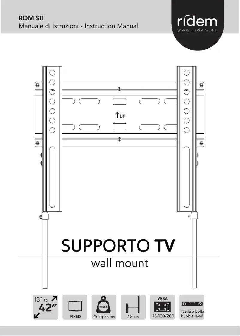 Page 1 de la notice Manuel utilisateur Ridem RDM S11