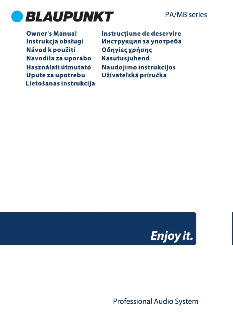 Page 1 de la notice Manuel utilisateur Blaupunkt PA20LED