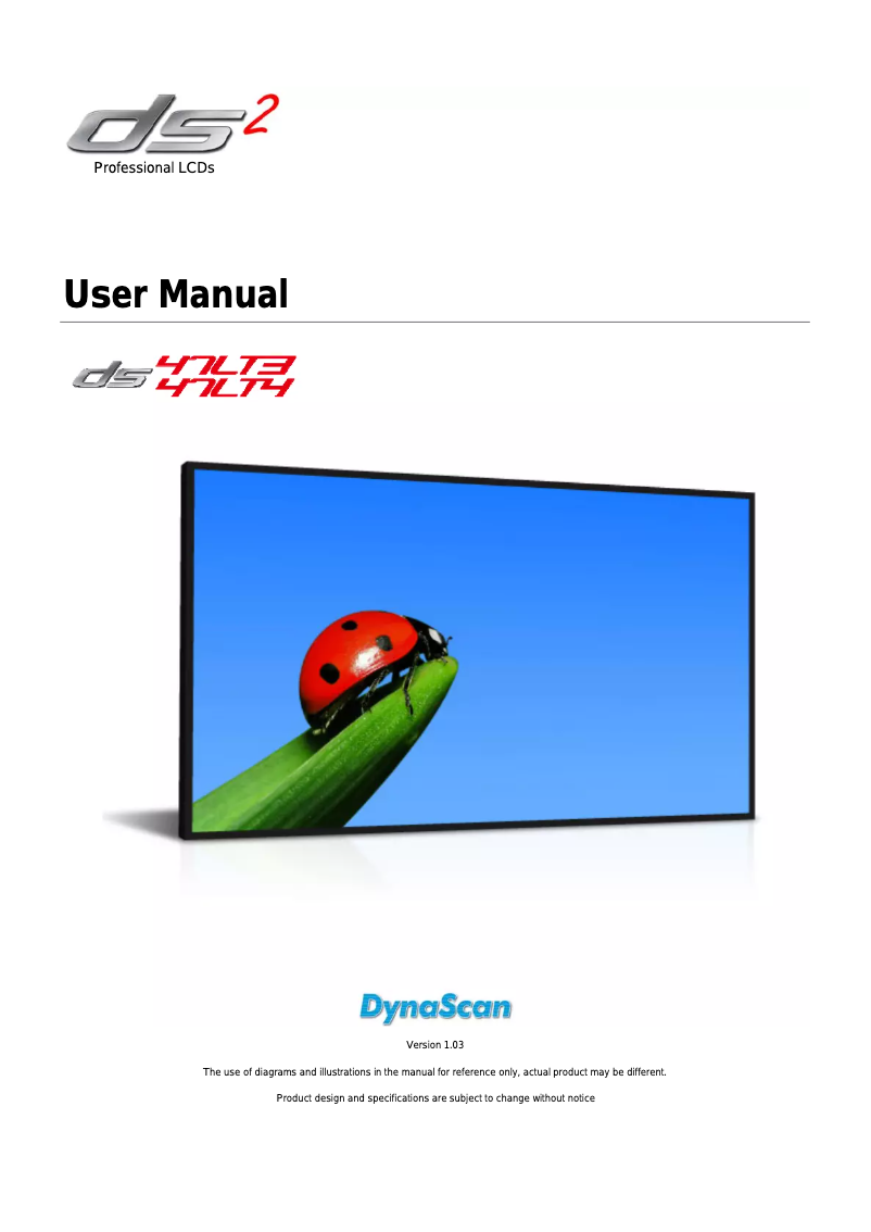 Page 1 de la notice Manuel utilisateur DynaScan DS47LT4