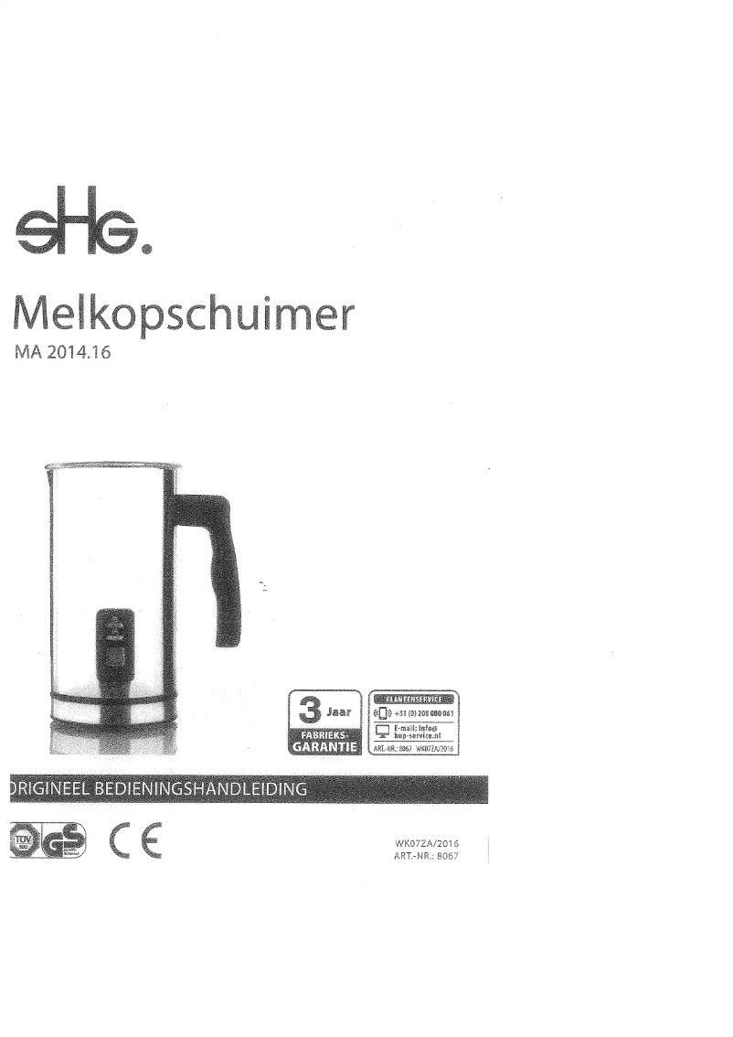 Page n°1 - Manuel utilisateur SHG MA 2014.16