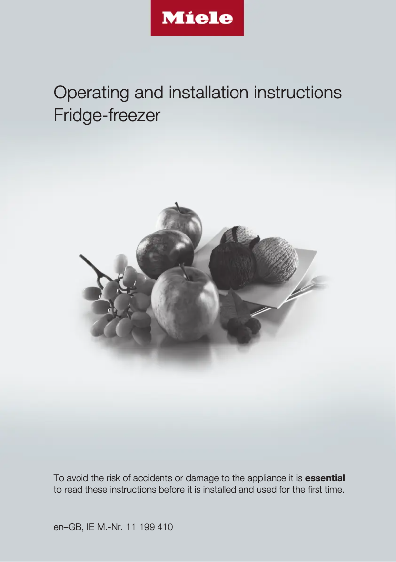 Page 1 de la notice Mode d'emploi Miele KFN 28133 D