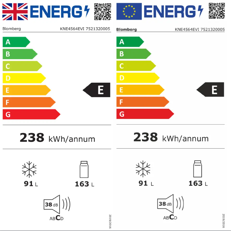 Page n°1 - Label énergétique Blomberg KNE4564EVI