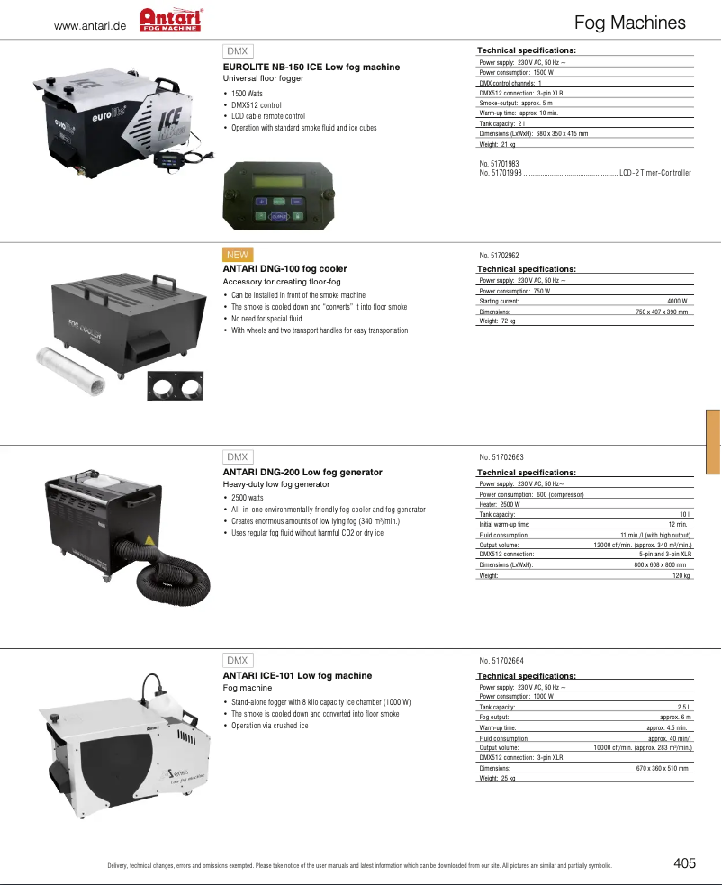 Page n°1 - Catalogue Eurolite NB-150 ICE