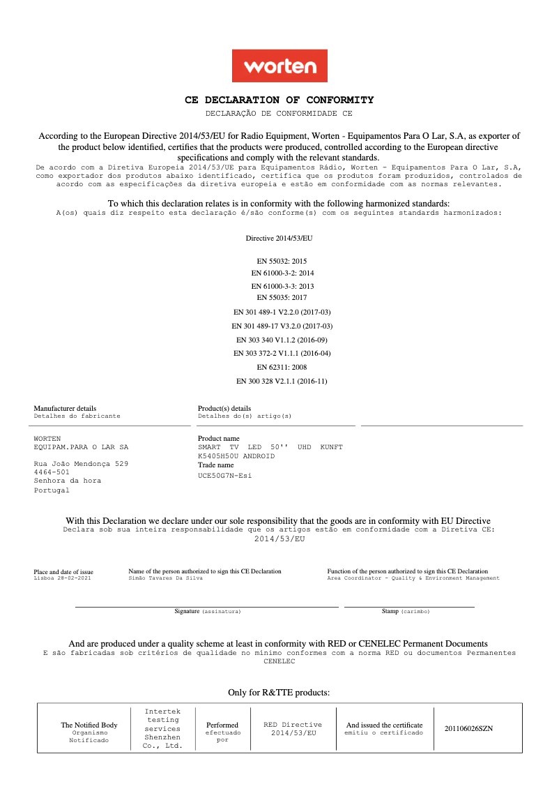 Página 1 del manual Manual de usuario Kunft K5405H50U