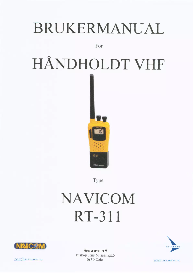 Página 1 del manual Manual de usuario Navicom RT-311