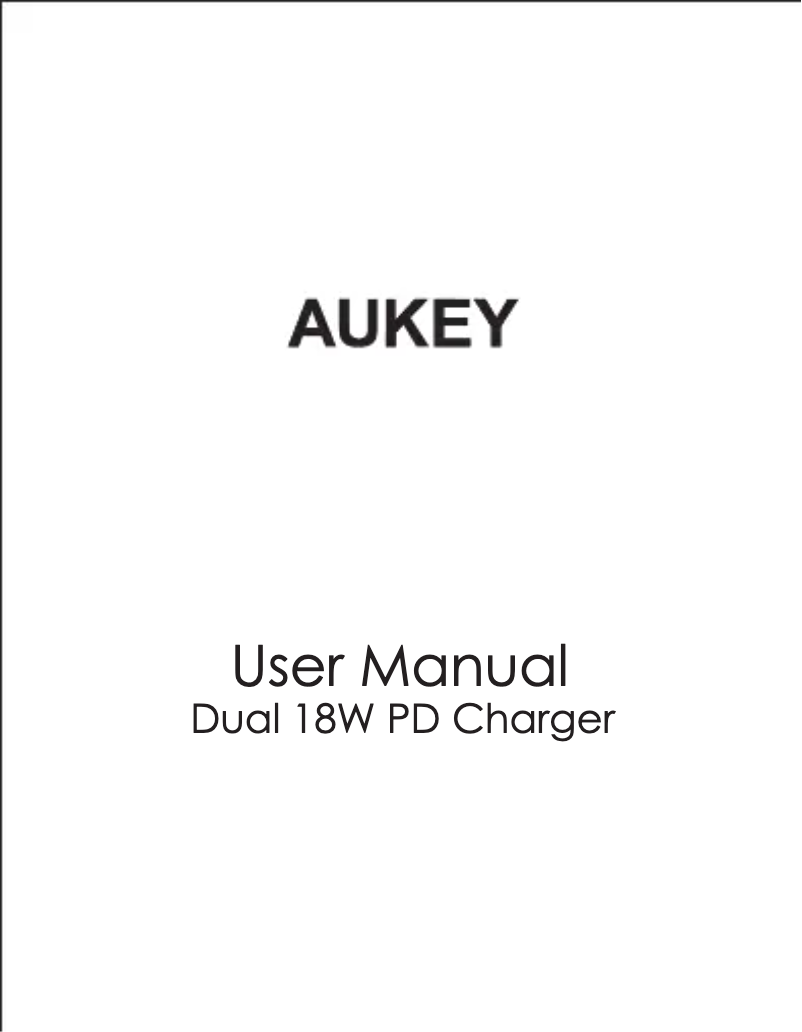 Page 1 de la notice Manuel utilisateur Aukey PA-Y16
