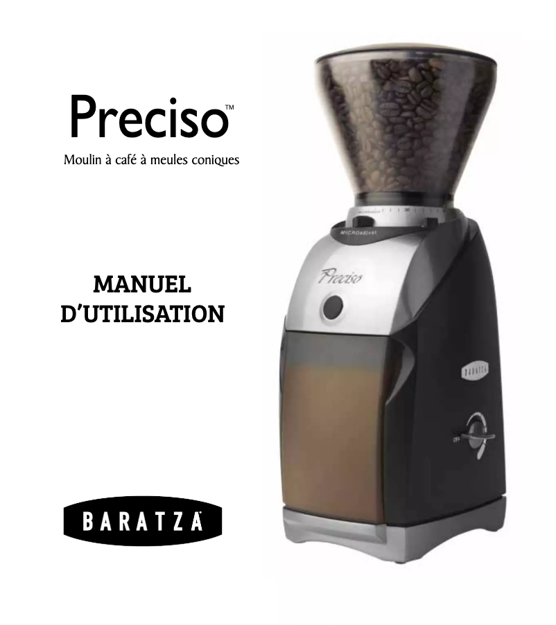 Page n°1 - Manuel utilisateur Baratza Preciso