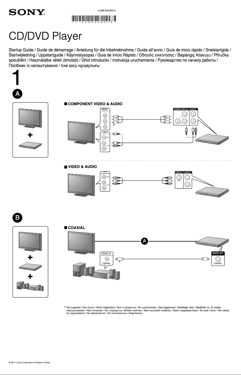Page n°1 - Manuel utilisateur Sony DVP-SR450K