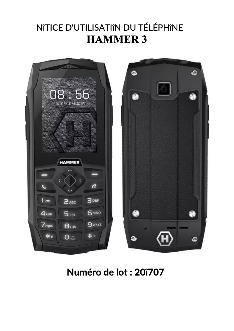 Page 1 de la notice Manuel utilisateur myPhone Hammer 3
