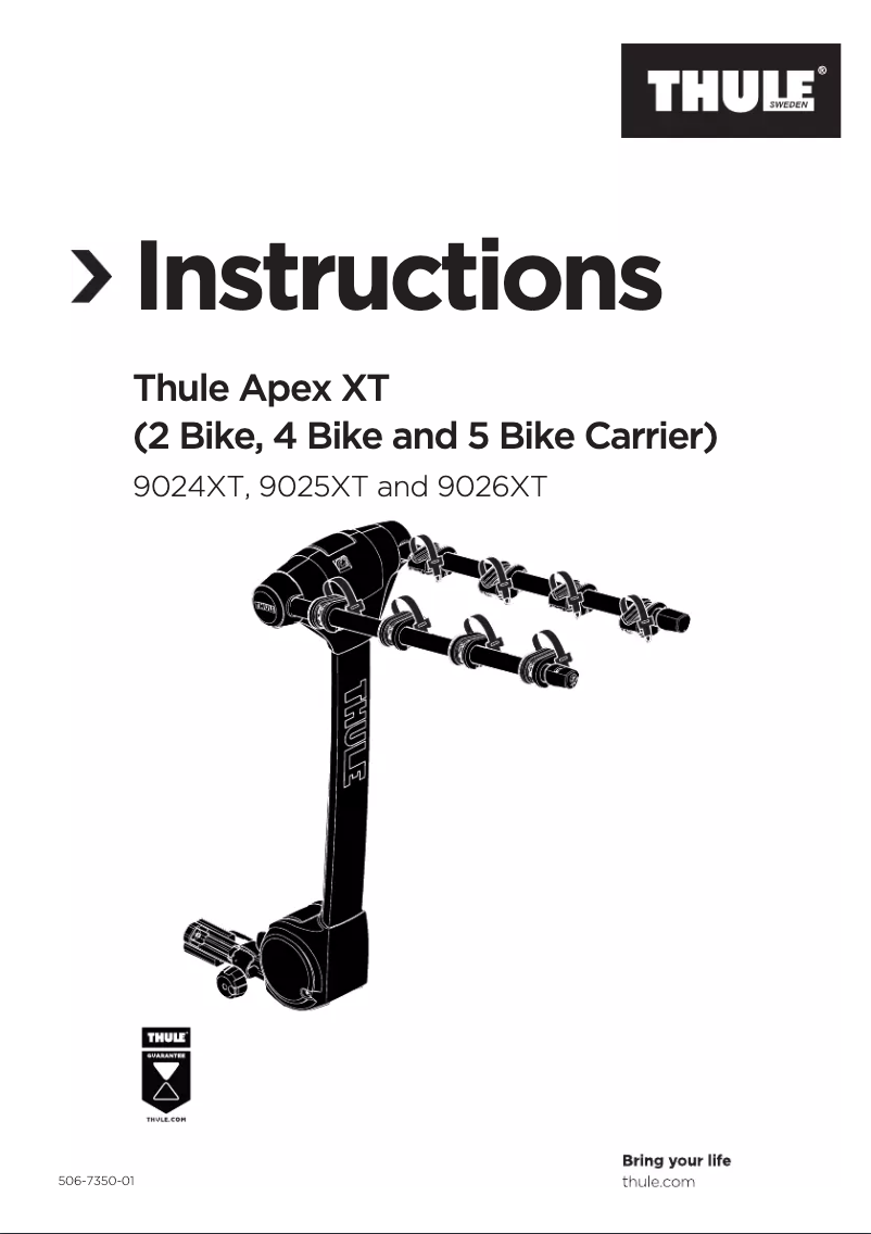 Page n°1 - Manuel utilisateur Thule Apex XT 2