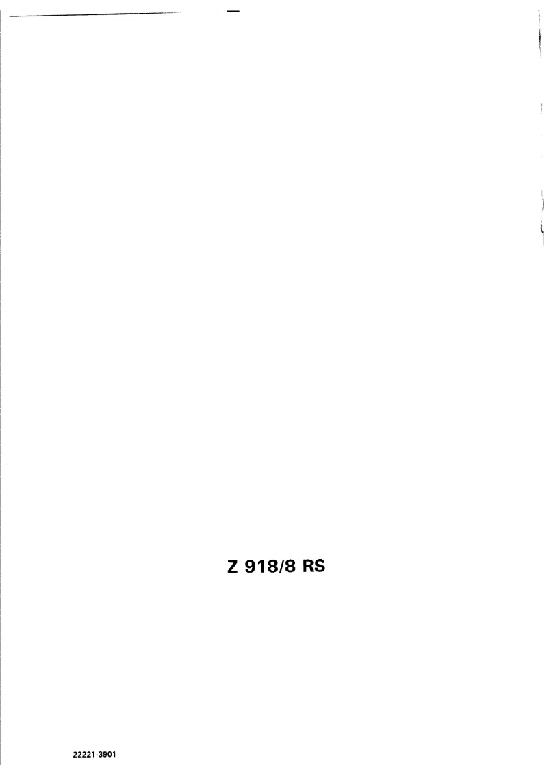 Image de la première page du manuel de l'appareil Z918-8RS