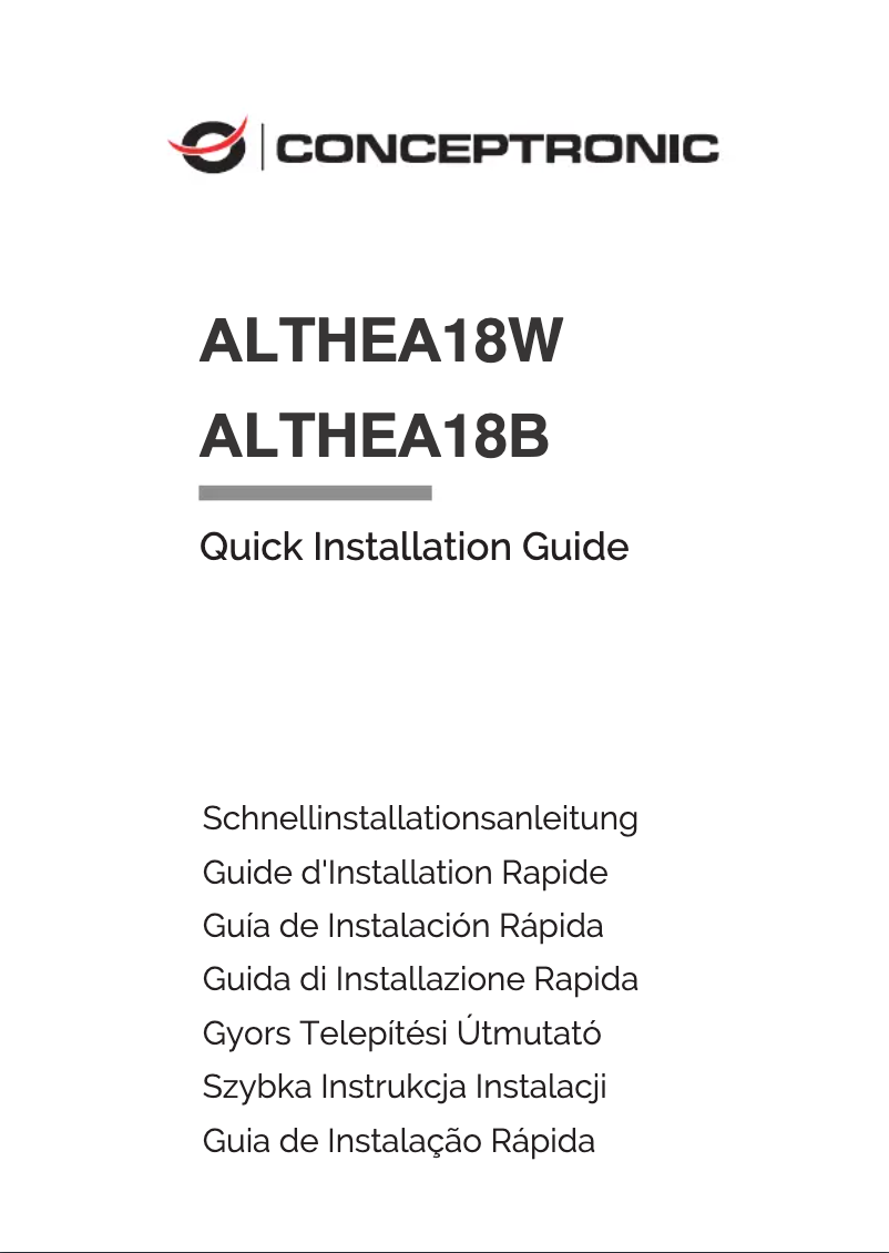 Image de la première page du manuel de l'appareil ALTHEA18B