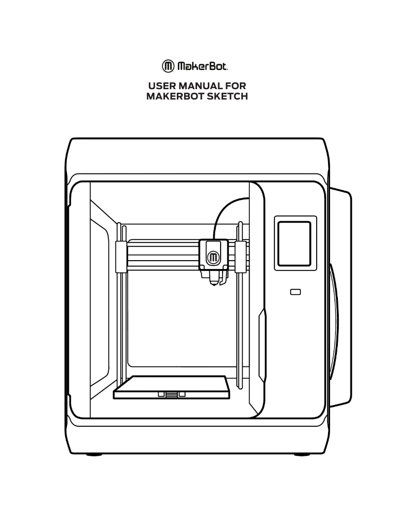 Page 1 de la notice Manuel utilisateur MakerBot Sketch